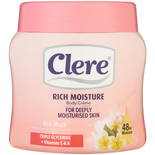 Clere Musk Rich Moisture Body Creme Lotion 500ml