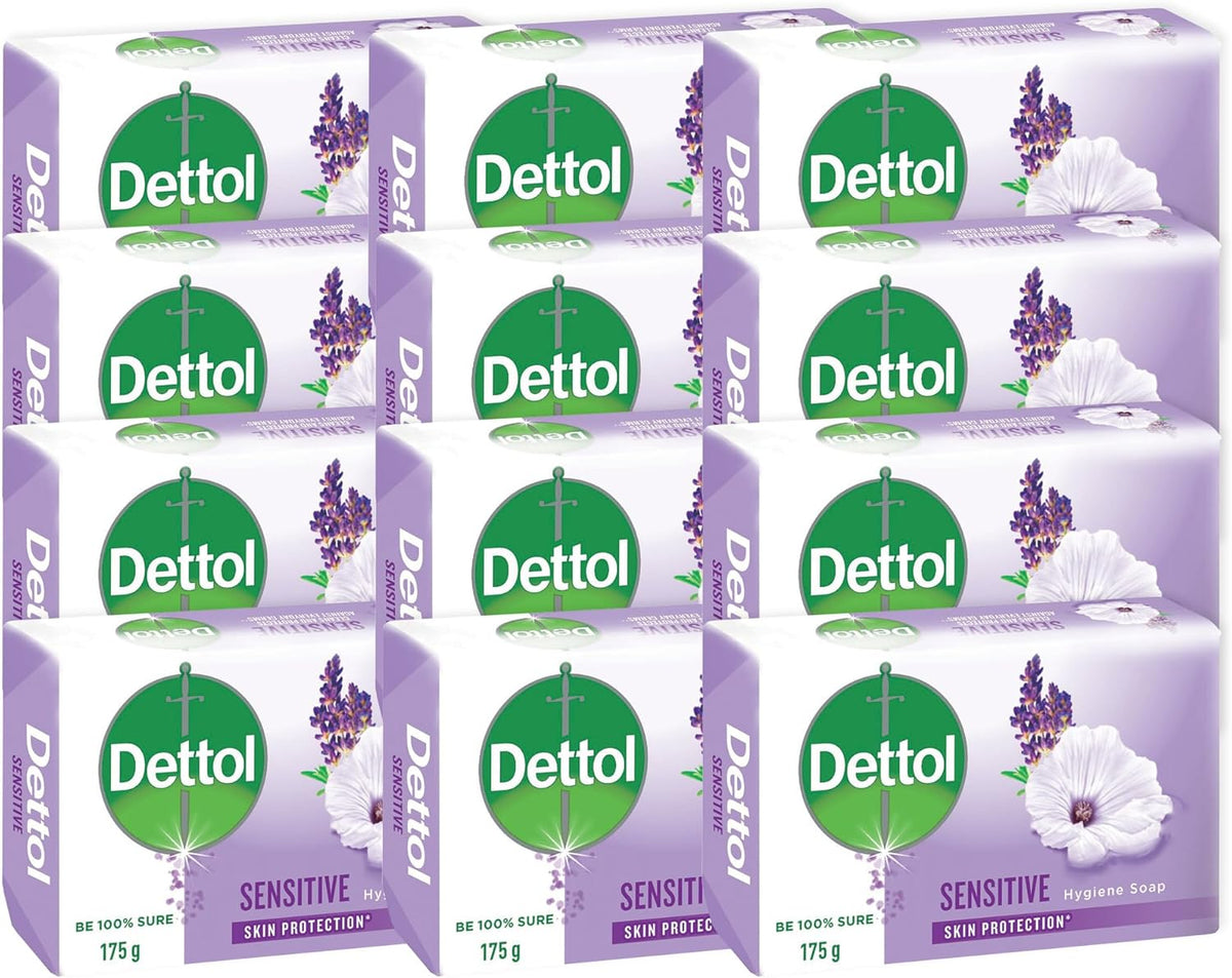 Dettol Sensitive Bar Soap 175g  x  12
