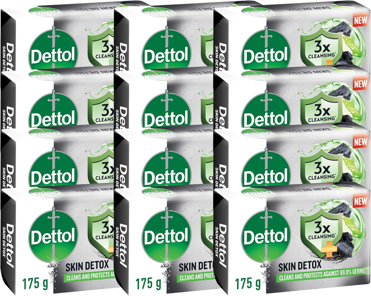Dettol Skin Detox Bar Soap 175g  x  12