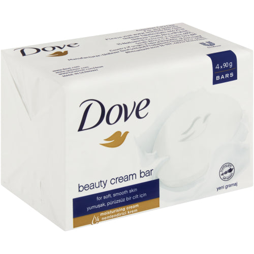 Dove White Cream Soap Bar 90g  x 4