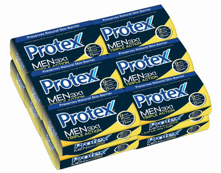 Protex Men Triple Action Bar Soap 175g  x 12