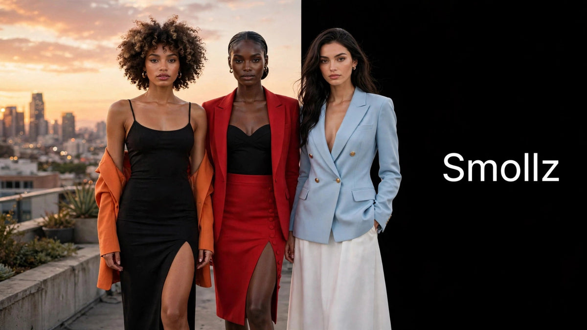 Picture showing three women dressed well Smollz online store for all things women in johannesburg